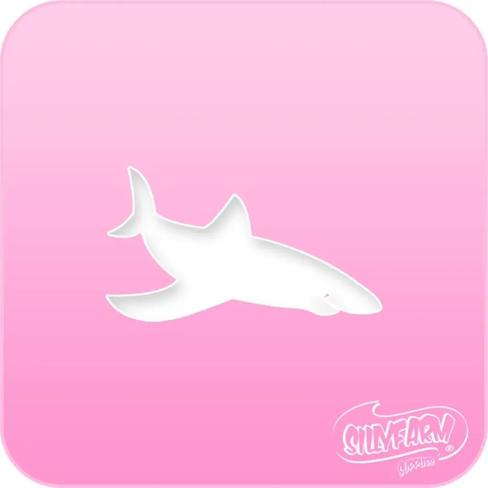 F.A.B. Pink Power Shark pochoir requin océan