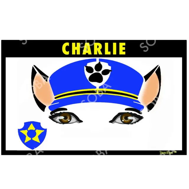 ProAiir StencilEyes Charlie pochoir visage chien policier