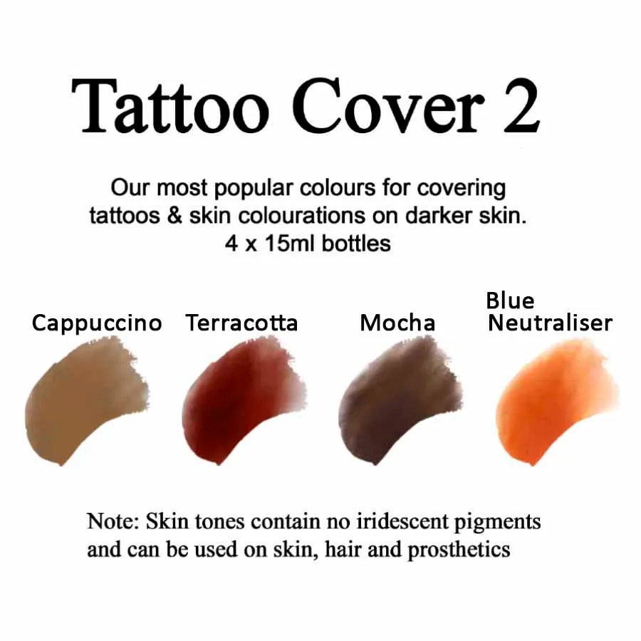 Bluebird Tattoo Cover 2 pack encres 4x15ml couvrant