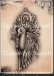 ProAiir Tattoo Pro TPS Peacock pochoir tatouage réaliste