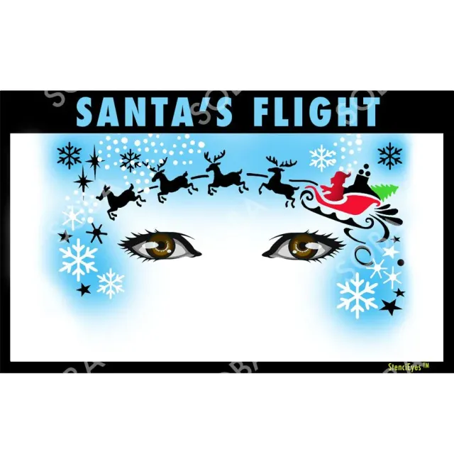 ProAiir StencilEyes Santas Flight pochoir visage Noël