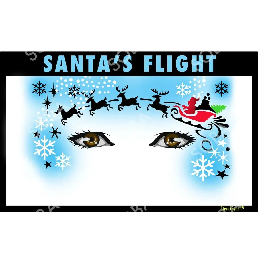 ProAiir StencilEyes Santas Flight pochoir visage Noël