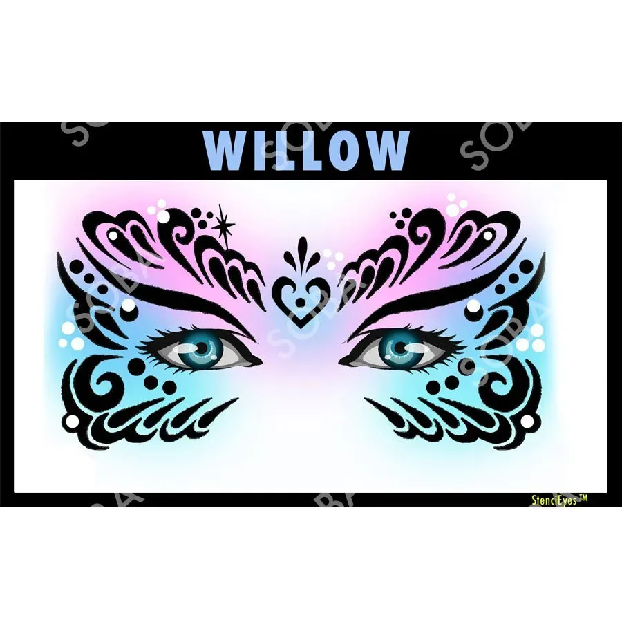 ProAiir StencilEyes Willow pochoir visage adulte et enfant floral