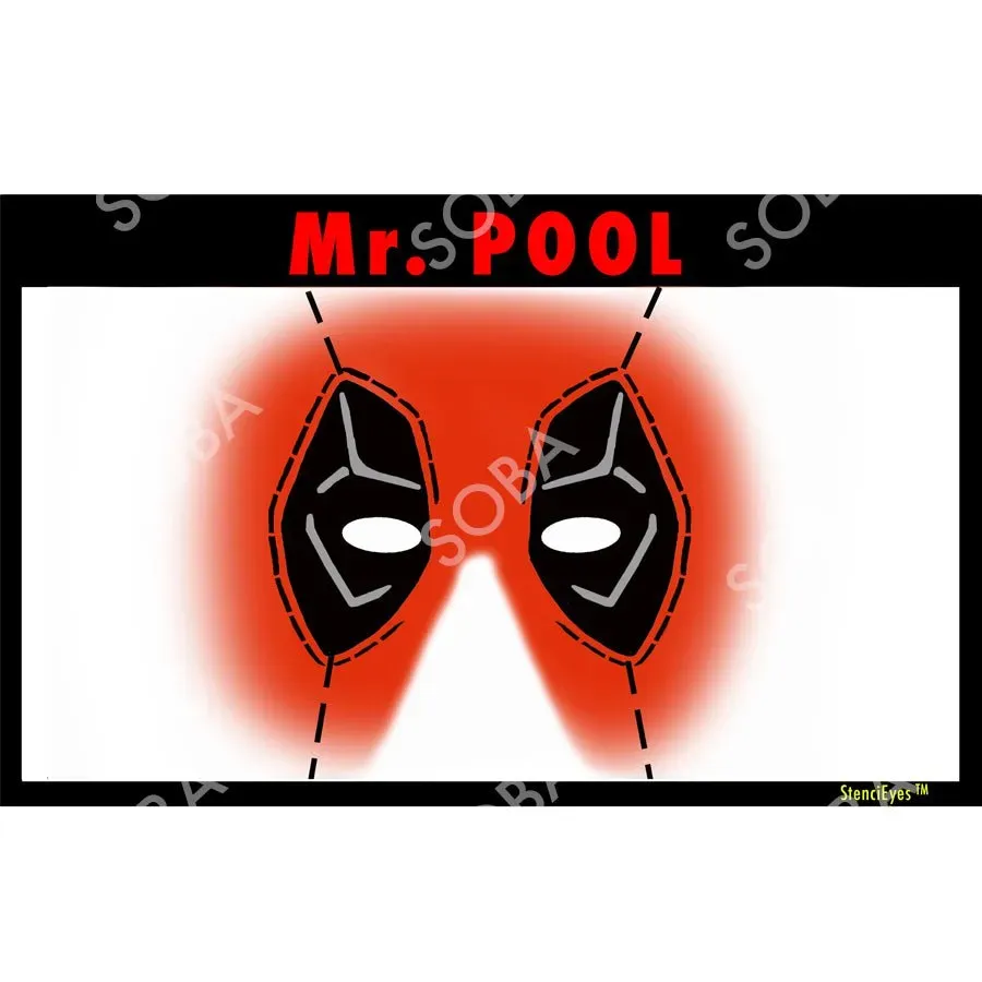 ProAiir StencilEyes Mr Pool pochoir visage anti-héros