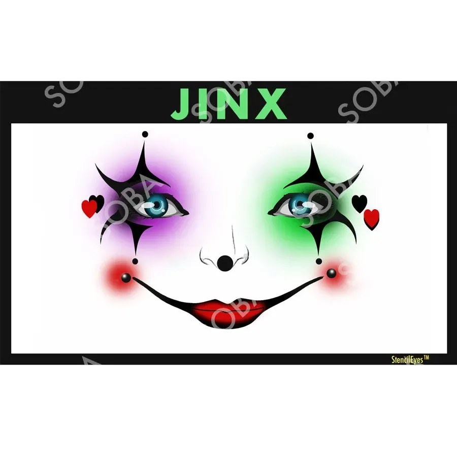 ProAiir StencilEyes Jinx pochoir visage taille unique clown
