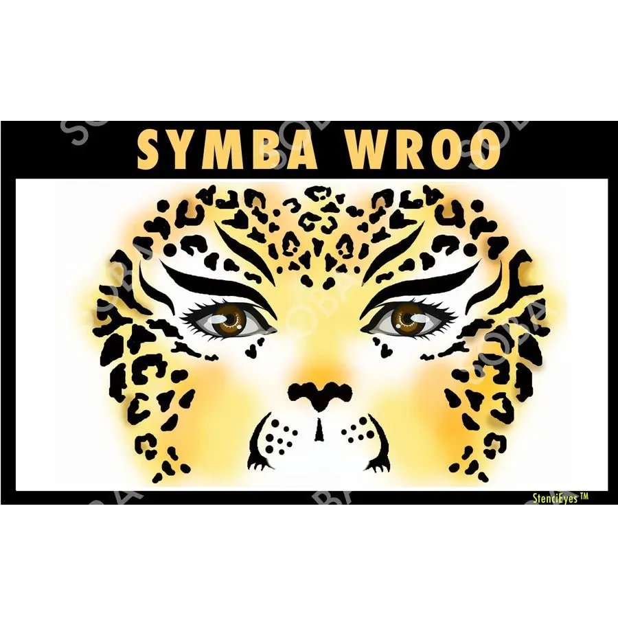 ProAiir StencilEyes Symba Wroo pochoir visage adulte guépard