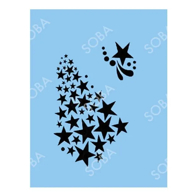 ProAiir QuickEZ QEZ75 Shooting Stars pochoir visage étoiles filantes