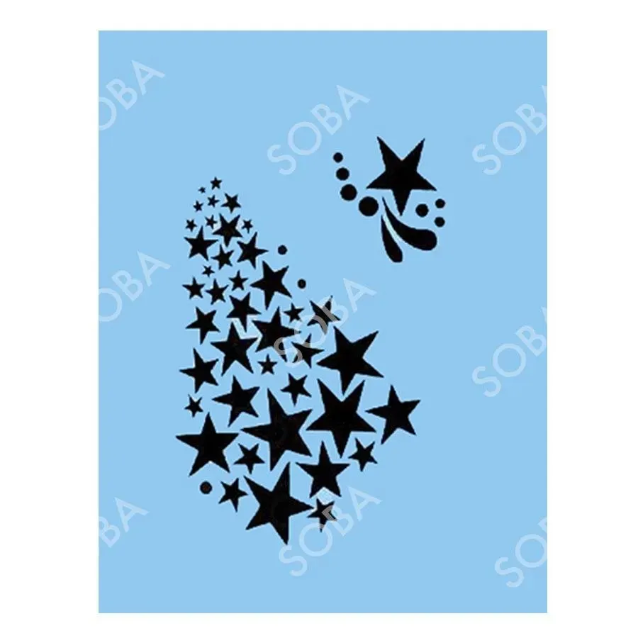 ProAiir QuickEZ QEZ75 Shooting Stars pochoir visage étoiles filantes