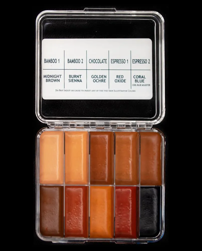 Skin Illustrator Dark Flesh Tone On Set palette poche