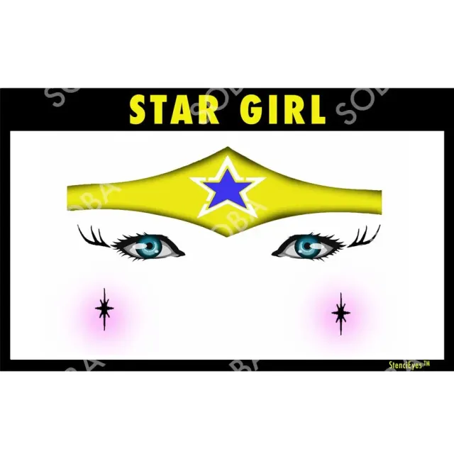 ProAiir StencilEyes Star Girl pochoir taille unique héroïne