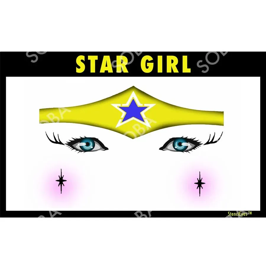 ProAiir StencilEyes Star Girl pochoir taille unique héroïne