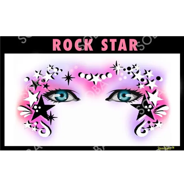 ProAiir StencilEyes Rock Star pochoir visage taille unique étoile
