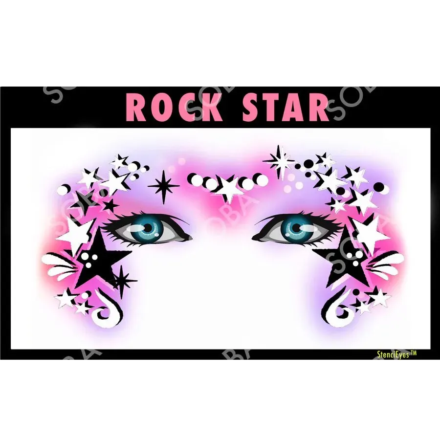 ProAiir StencilEyes Rock Star pochoir visage taille unique étoile