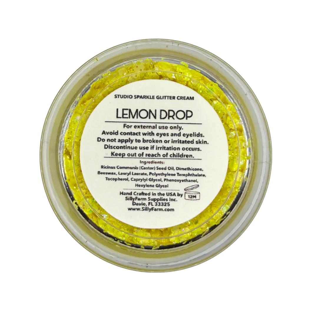 F.A.B. Studio Sparkle Glitter Cream Lemon Drop crème paillettes 25 g