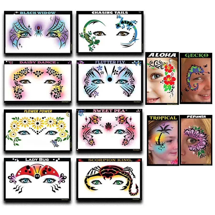 ProAiir StencilEyes Garden Collection pack 12 pochoirs jardin
