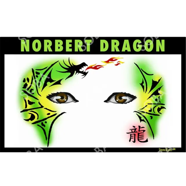 ProAiir StencilEyes Norbert Dragon pochoir visage dragon