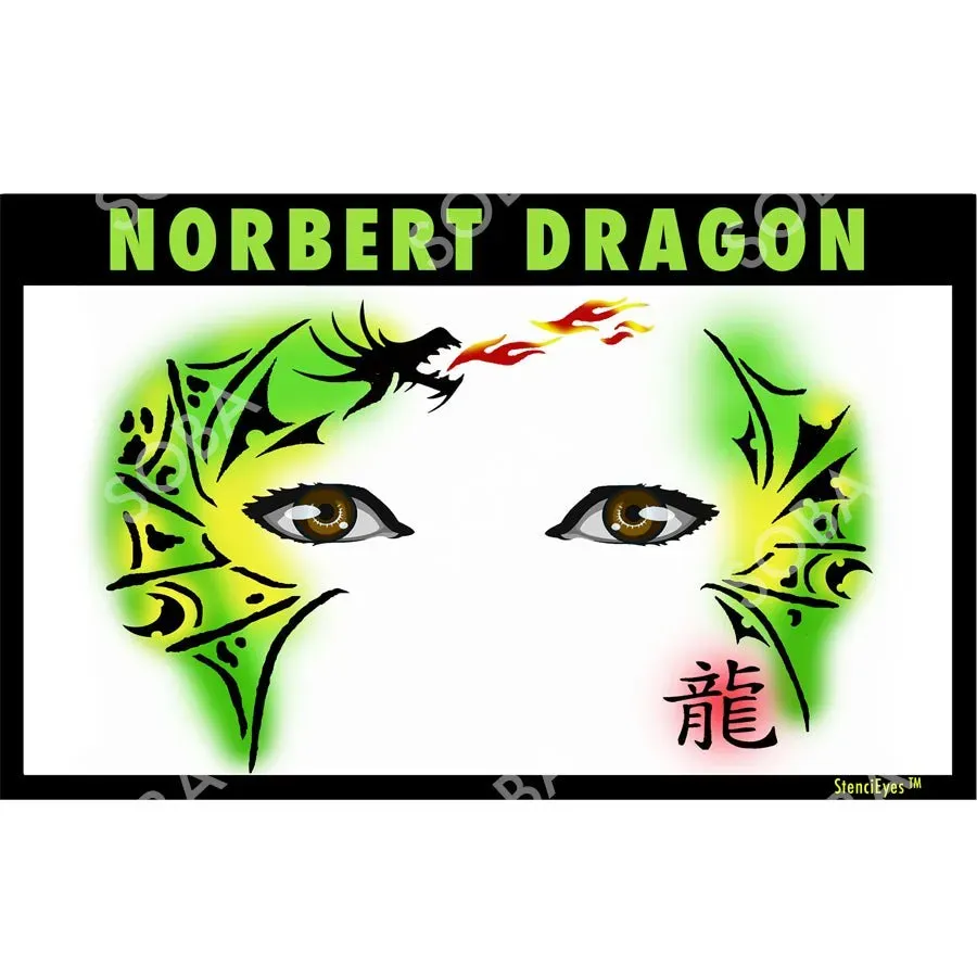 ProAiir StencilEyes Norbert Dragon pochoir visage dragon