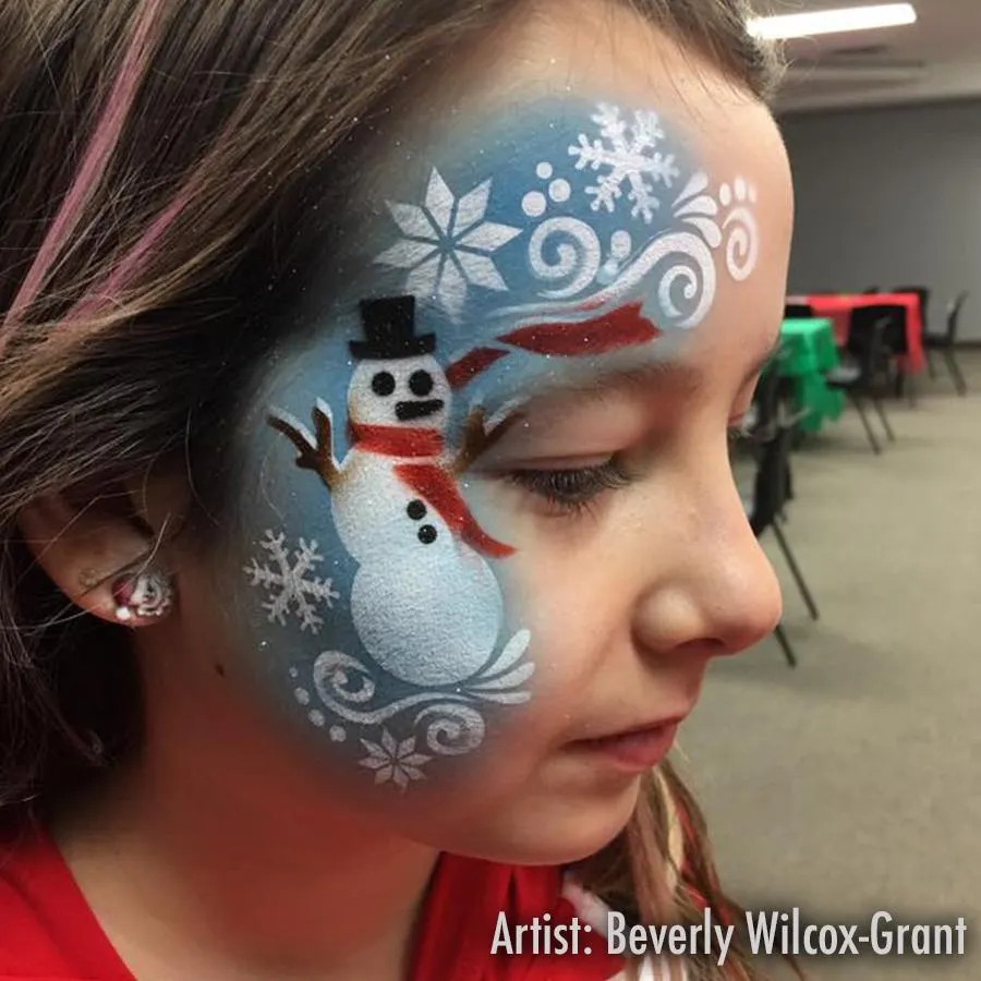 ProAiir StencilEyes Flurry Snowman pochoir maquillage Noël
