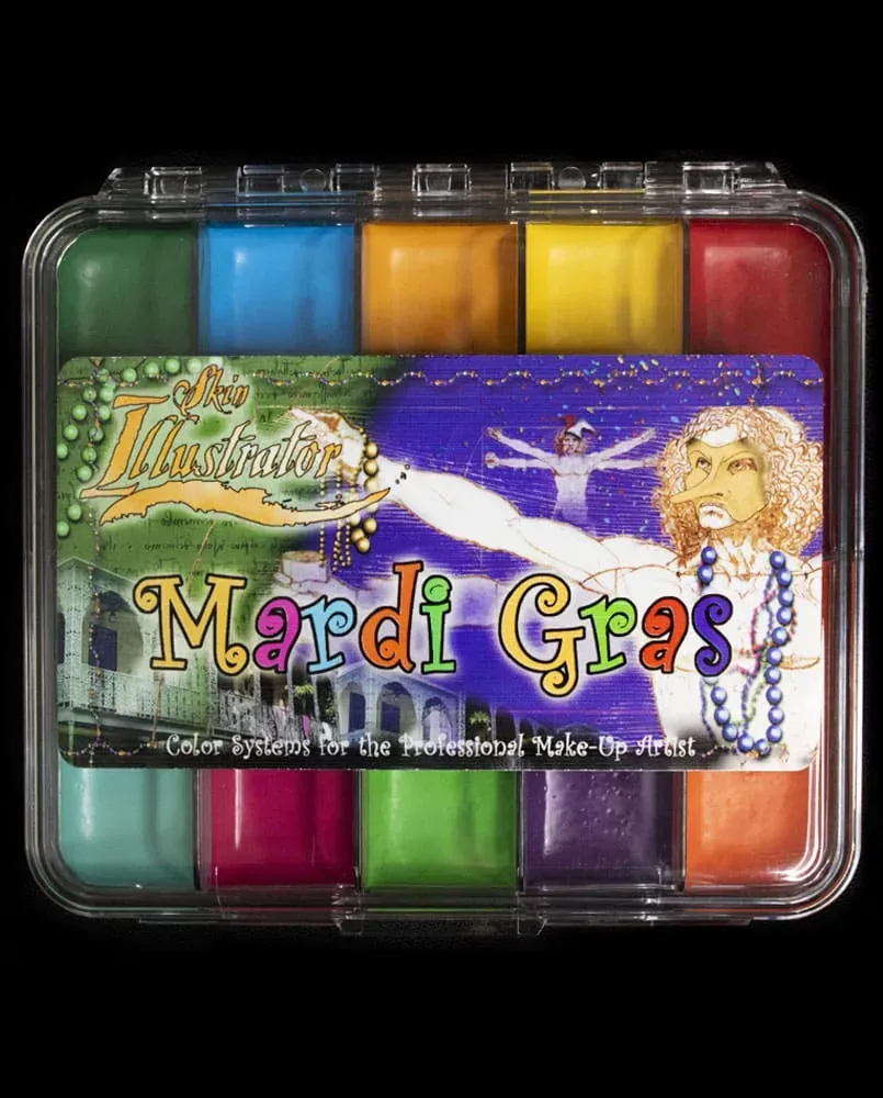 Skin Illustrator Mardi Gras On Set palette maquillage couleurs vives
