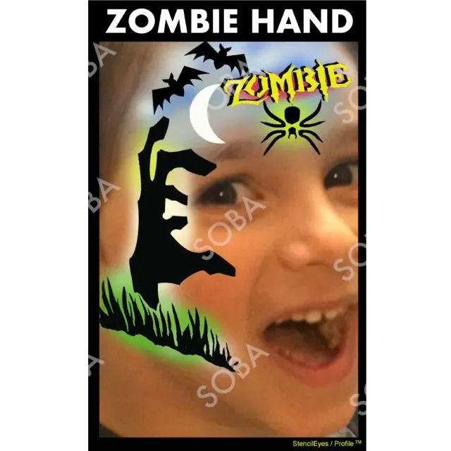 ProAiir StencilEyes Zombie Hand pochoir taille unique Halloween