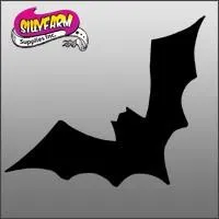 Glimmer Body Art Halloween 1 Bat pochoir tatouage paillettes 5 pièces