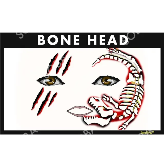 ProAiir StencilEyes Bone Head pochoir visage squelette
