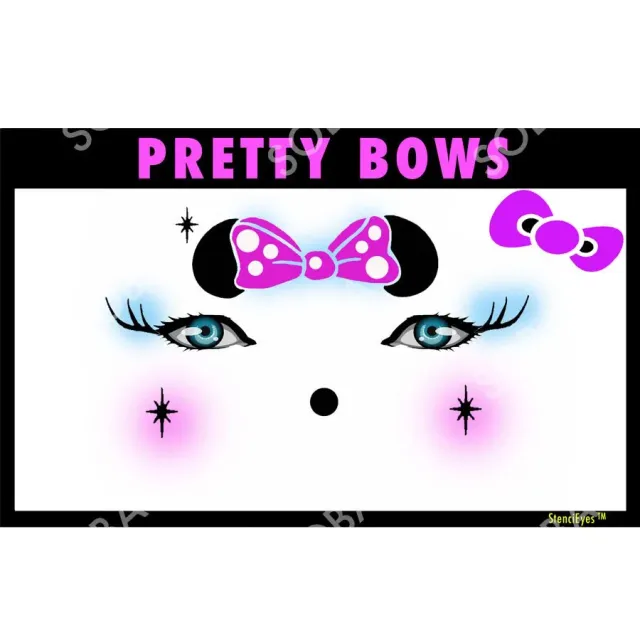 ProAiir StencilEyes Pretty Bows pochoir visage nœuds