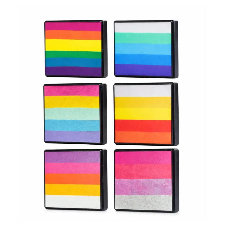 FAB Rainbow Cake Pro Bundle lot maquillage 6x50g one-stroke