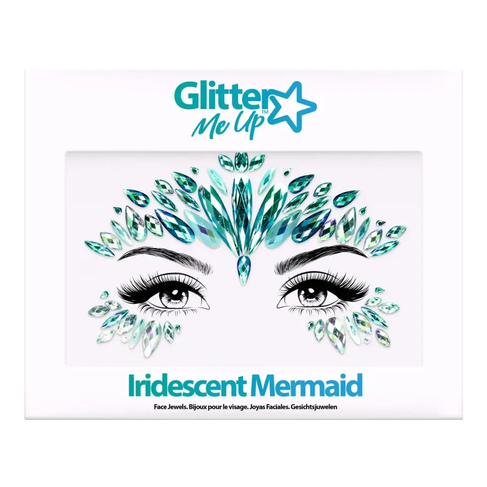 Paintglow Glitter Me Up Iridescent Mermaid bijoux visage bleus