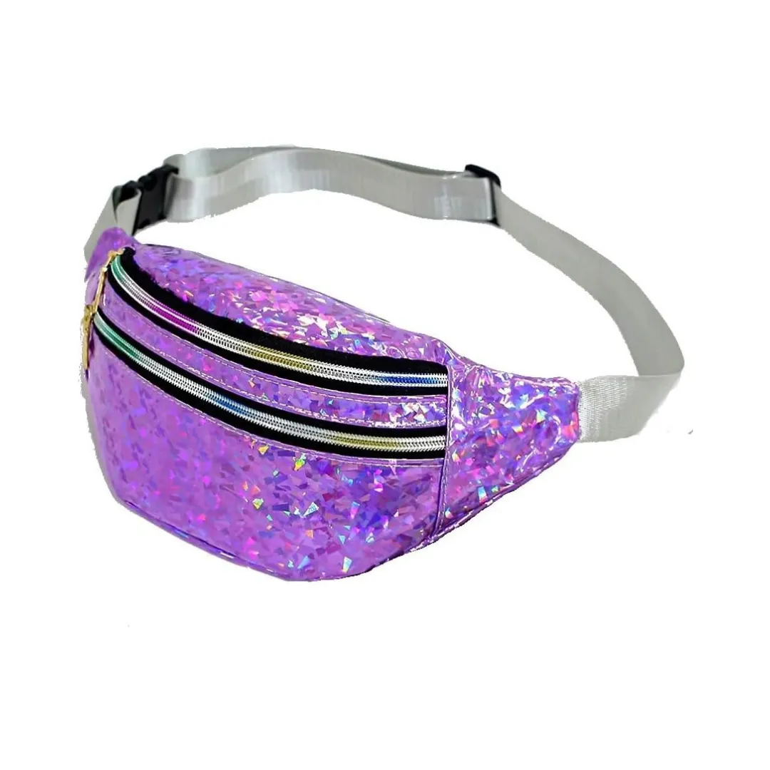 F.A.B. SillyFarm Disco Fanny Pack sac banane violet holographique