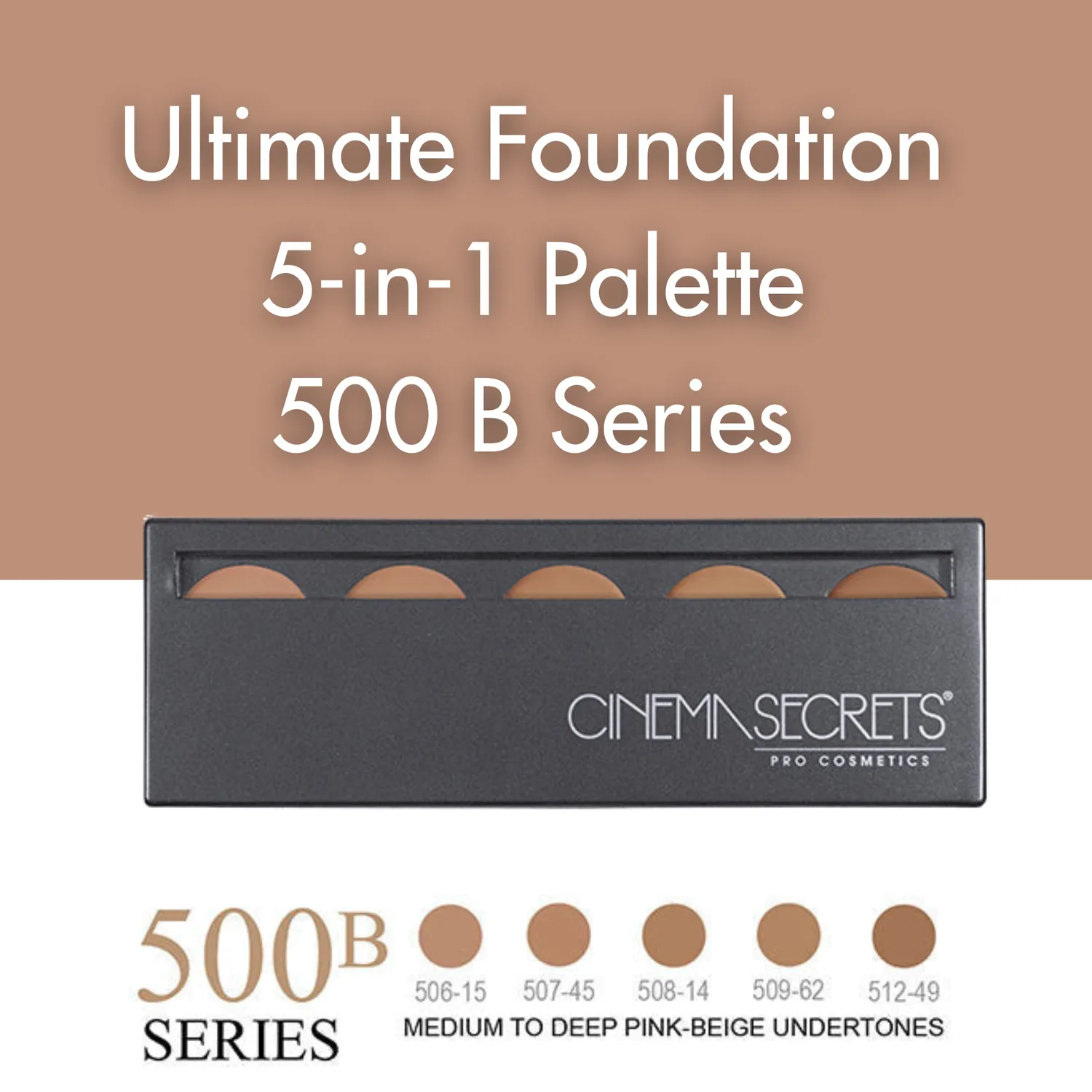 Cinema Secrets Ultimate Foundation 500A palette teint 5-en-1 rosé-beige