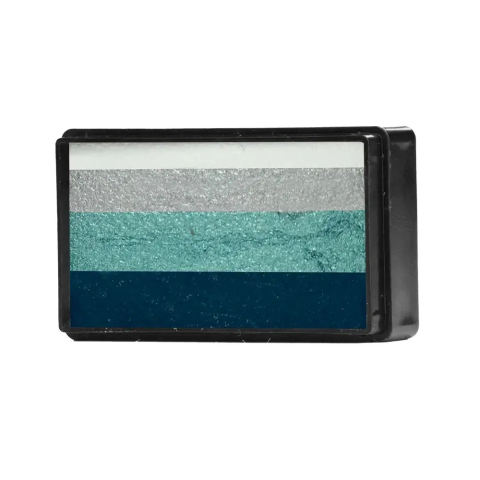 F.A.B. Arty Cake Snow Globe peinture visage 28 g bleu blanc mat