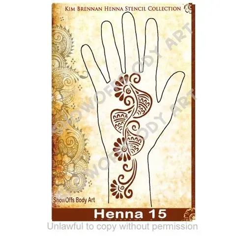 ProAiir Henna Stencil 15 pochoir henna réutilisable