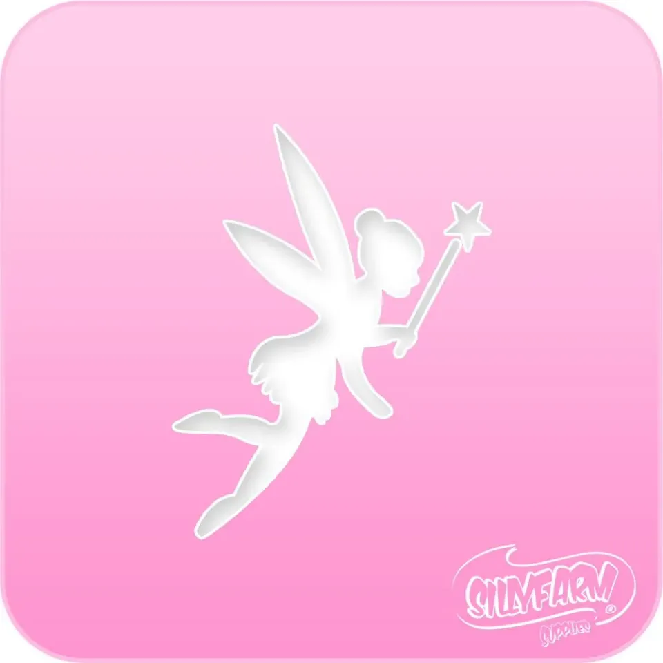 F.A.B. Fairy 2 Pink Power Stencil pochoir fée baguette étoile réutilisable