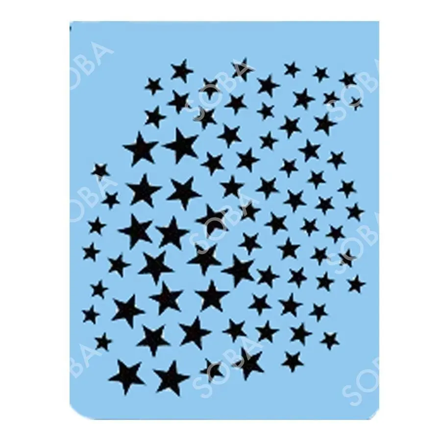 ProAiir StencilEyes QEZ68 pochoir taille unique mini étoiles