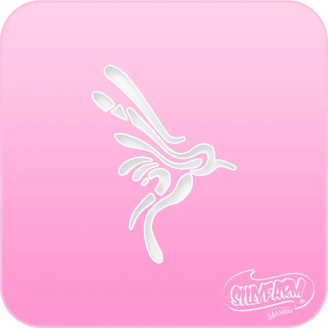 F.A.B. Pink Power Hummingbird 2 pochoir visage colibri