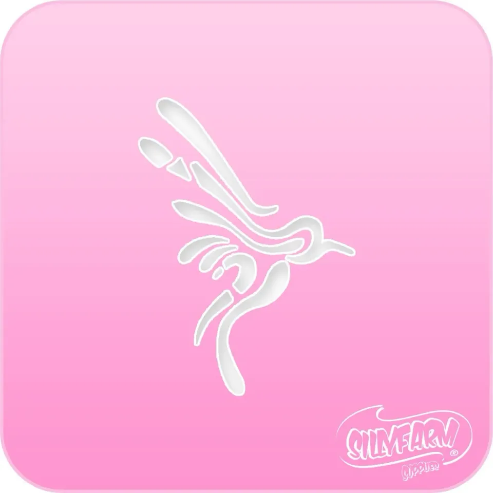 F.A.B. Pink Power Hummingbird 2 pochoir visage colibri