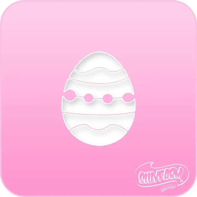 F.A.B. Pink Power Easter Egg pochoir visage Pâques œuf