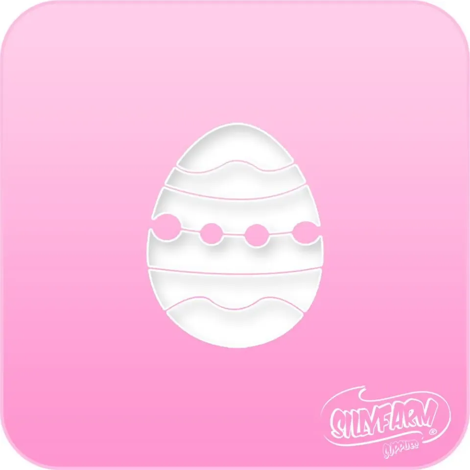 F.A.B. Pink Power Easter Egg pochoir visage Pâques œuf