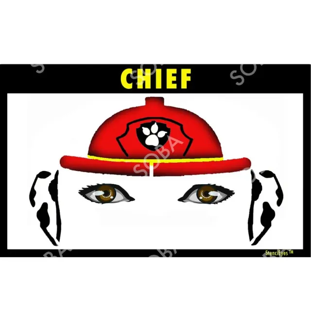 ProAiir StencilEyes Chief pochoir visage patrouille