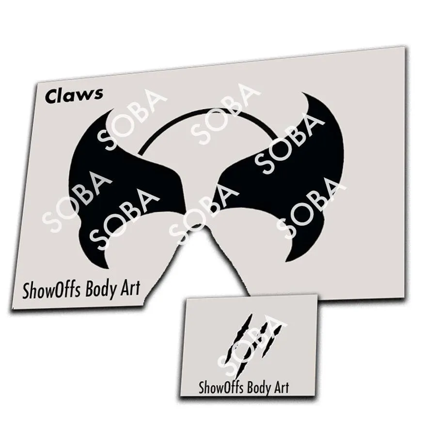 ProAiir StencilEyes Claws Wolverine pochoir visage griffes