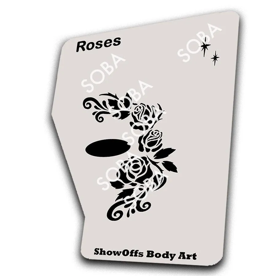 ProAiir StencilEyes Roses pochoir maquillage réutilisable fleurs