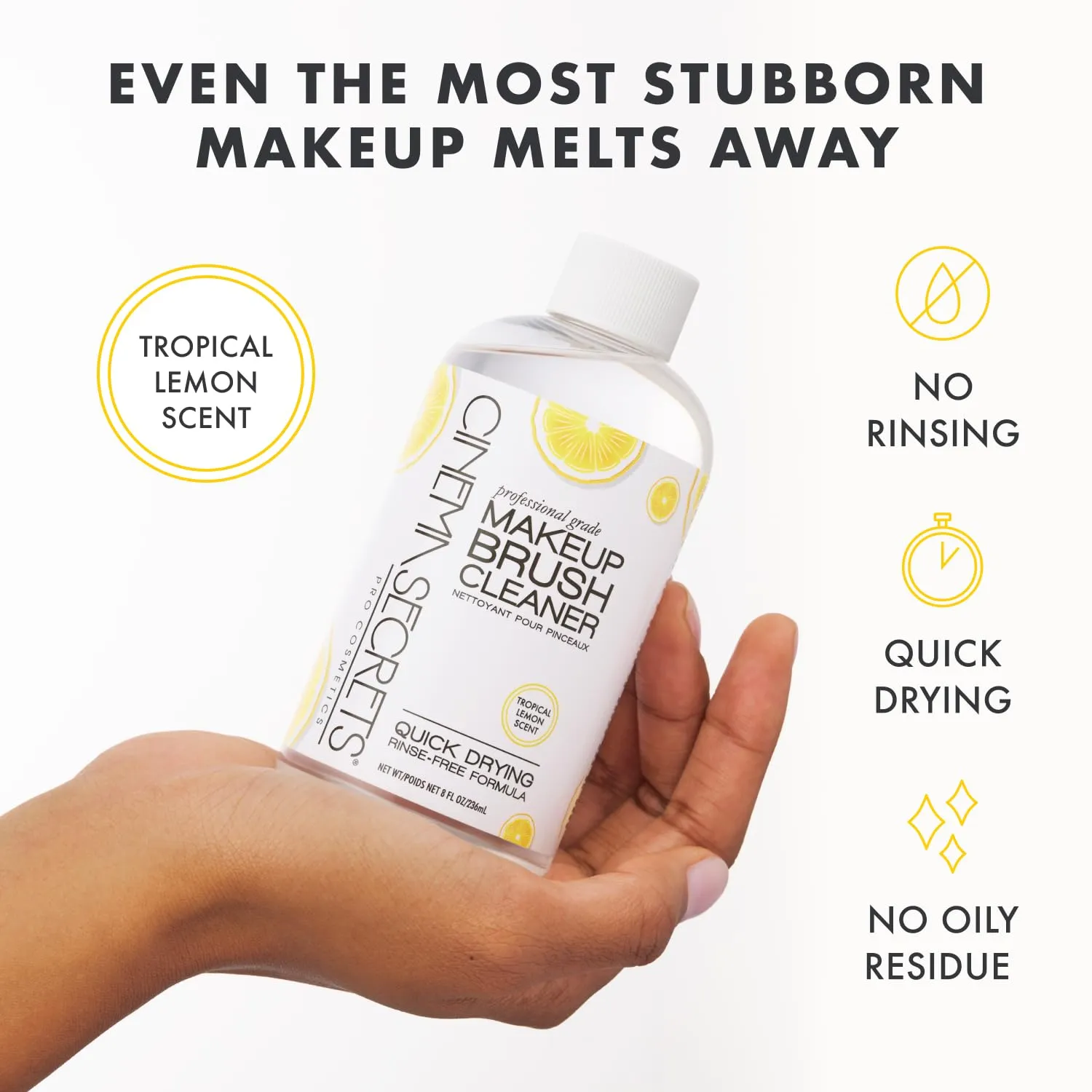 Cinema Secrets Citron kit nettoyant pinceaux 16oz+2oz spray