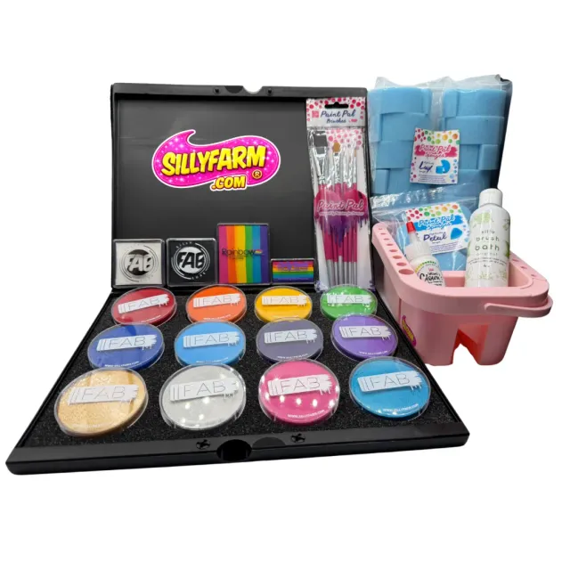 F.A.B. SillyFarm Face Painting Business Kit kit professionnel peinture visage