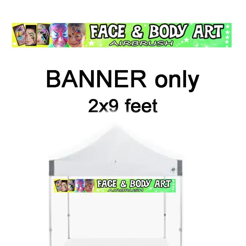 ProAiir Banner 2x9 bannière stand 275x60 cm tente 10x10