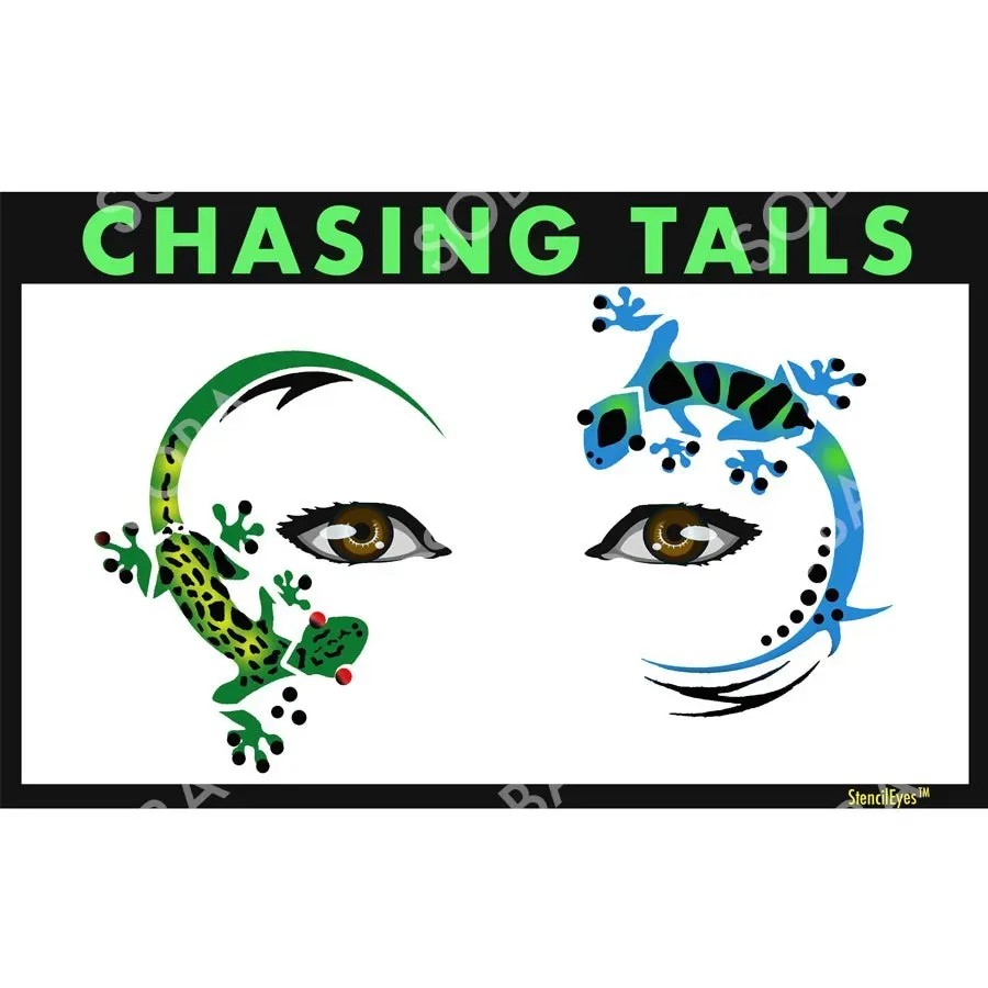 ProAiir StencilEyes Chasing Tails pochoir visage taille unique reptile