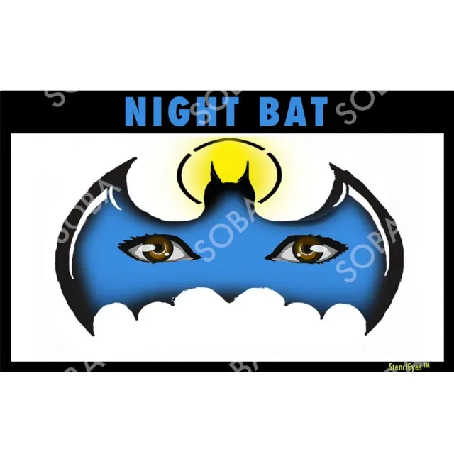 ProAiir StencilEyes Night Bat pochoir visage héros adulte
