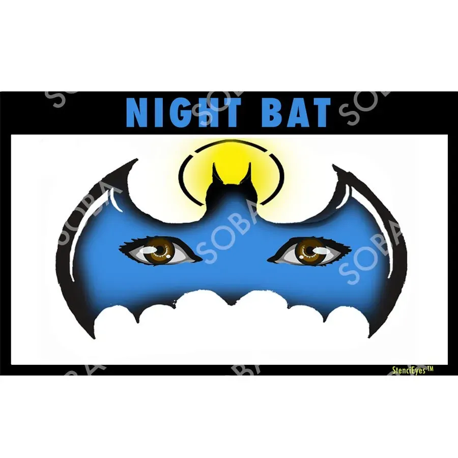 ProAiir StencilEyes Night Bat pochoir visage héros adulte