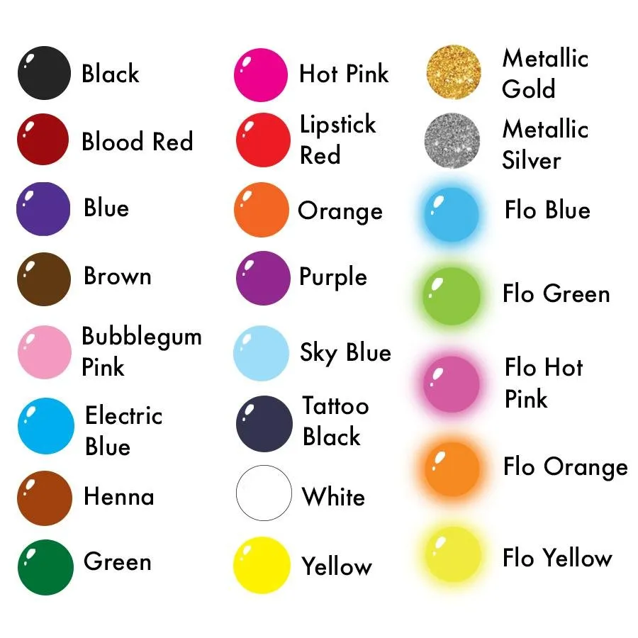 ProAiir INK Kit Encre Tatouage 6 Couleurs 6x30 ml au choix