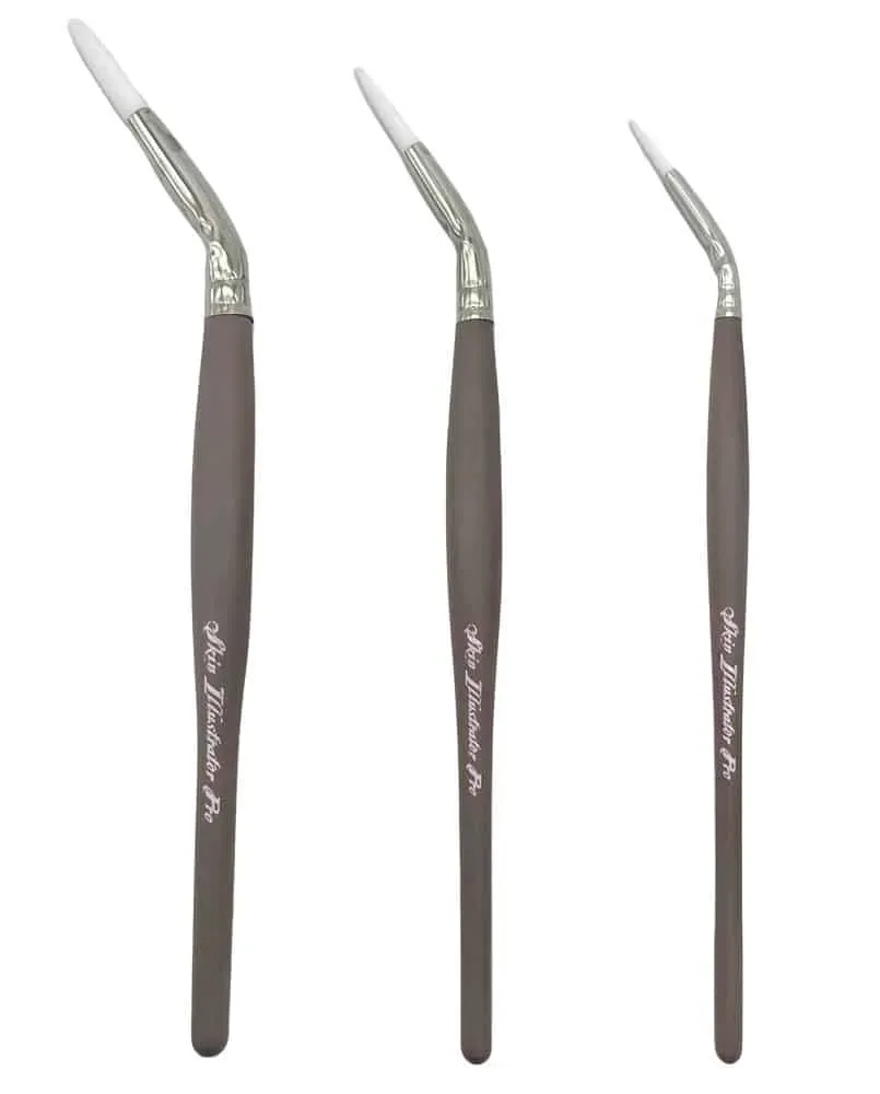 Skin Illustrator GR Series Bent pinceau colle coudé